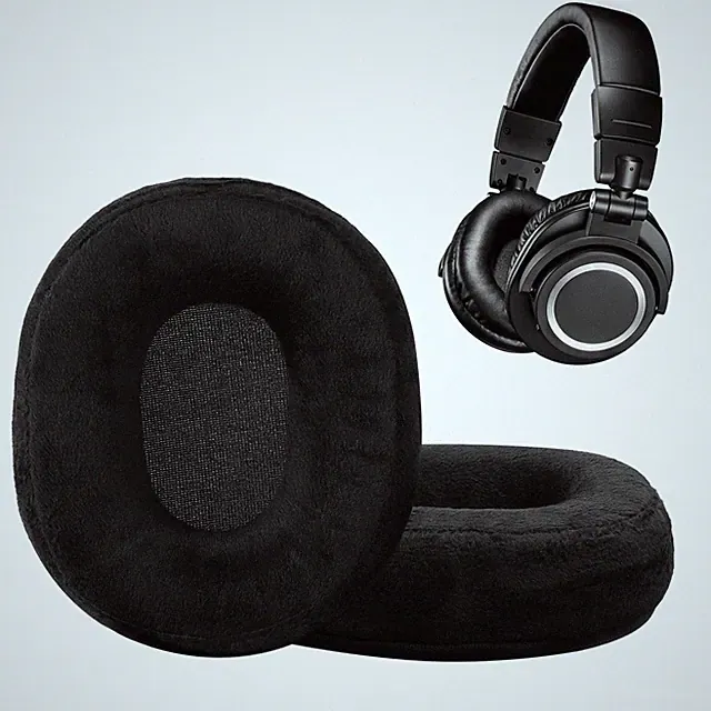 2x Velours Ohr Polster für AudioTechnica ATH M20x BT Ohrpolster