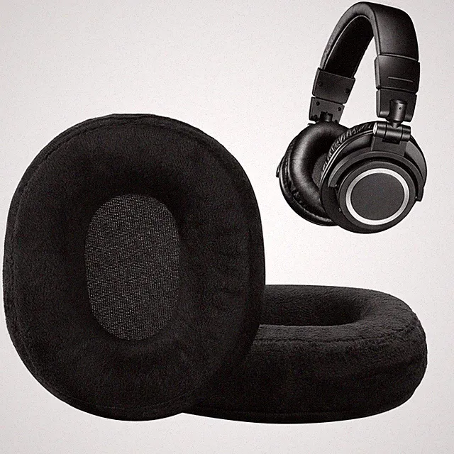 2x Velours Ohr Polster für AudioTechnica ATH M20x BT Ohrpolster