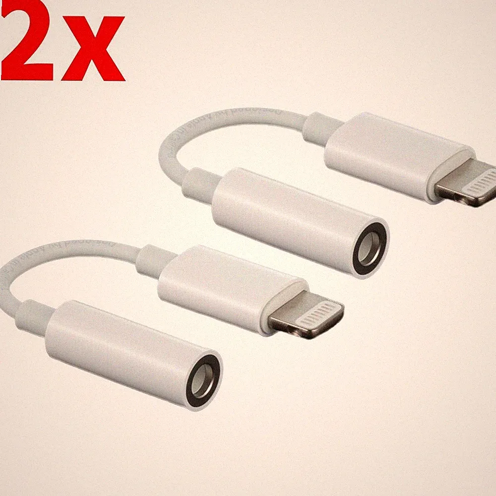 2xAudio Aux für iPhone Adapter auf Klinke Kabel Kopfhörer Telefonieren Bluetooth