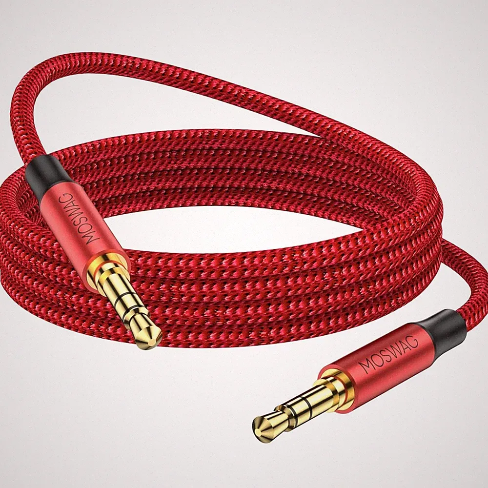 3,5 mm Aux Kabel Nylon Stereo Kabel 5 m für Kopfhörer Lautsprecher