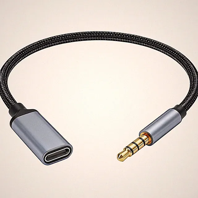 3,5-mm-Kabel,USB-C-Audioadapter,Klinke auf USB-C,Stereo,Kopfhörer,Auto,Laptop