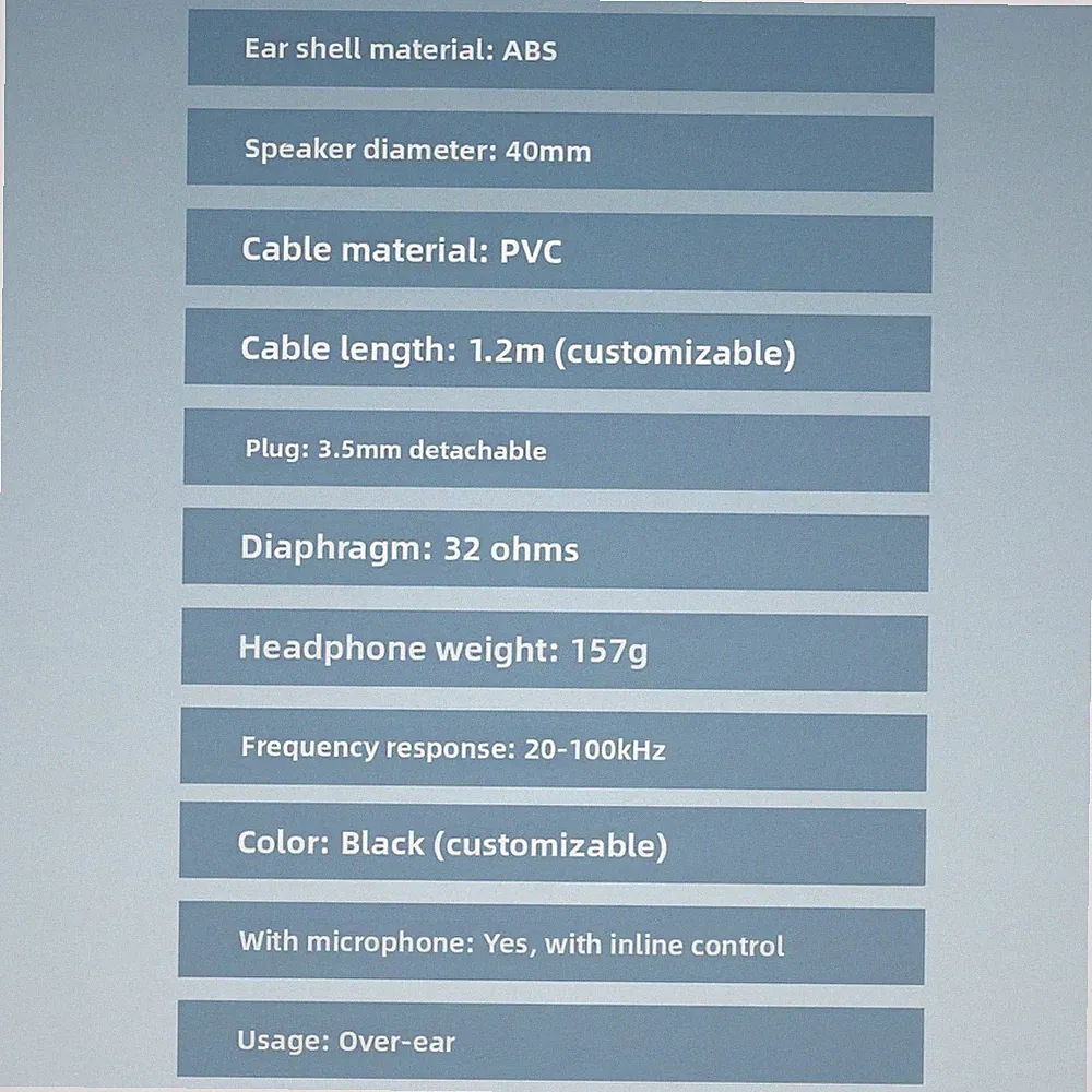 3,5 mm kabelgebundene Kopfhörer leicht faltbar für hifi Sound mit Mikrofon s