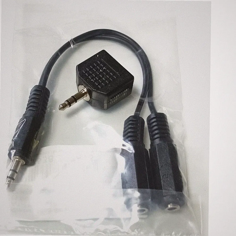 3,5 mm Klinke Y-KABEL + Splitter Adapter 3,5mm Y Kopfhörer SET AUX Verteiler NEU
