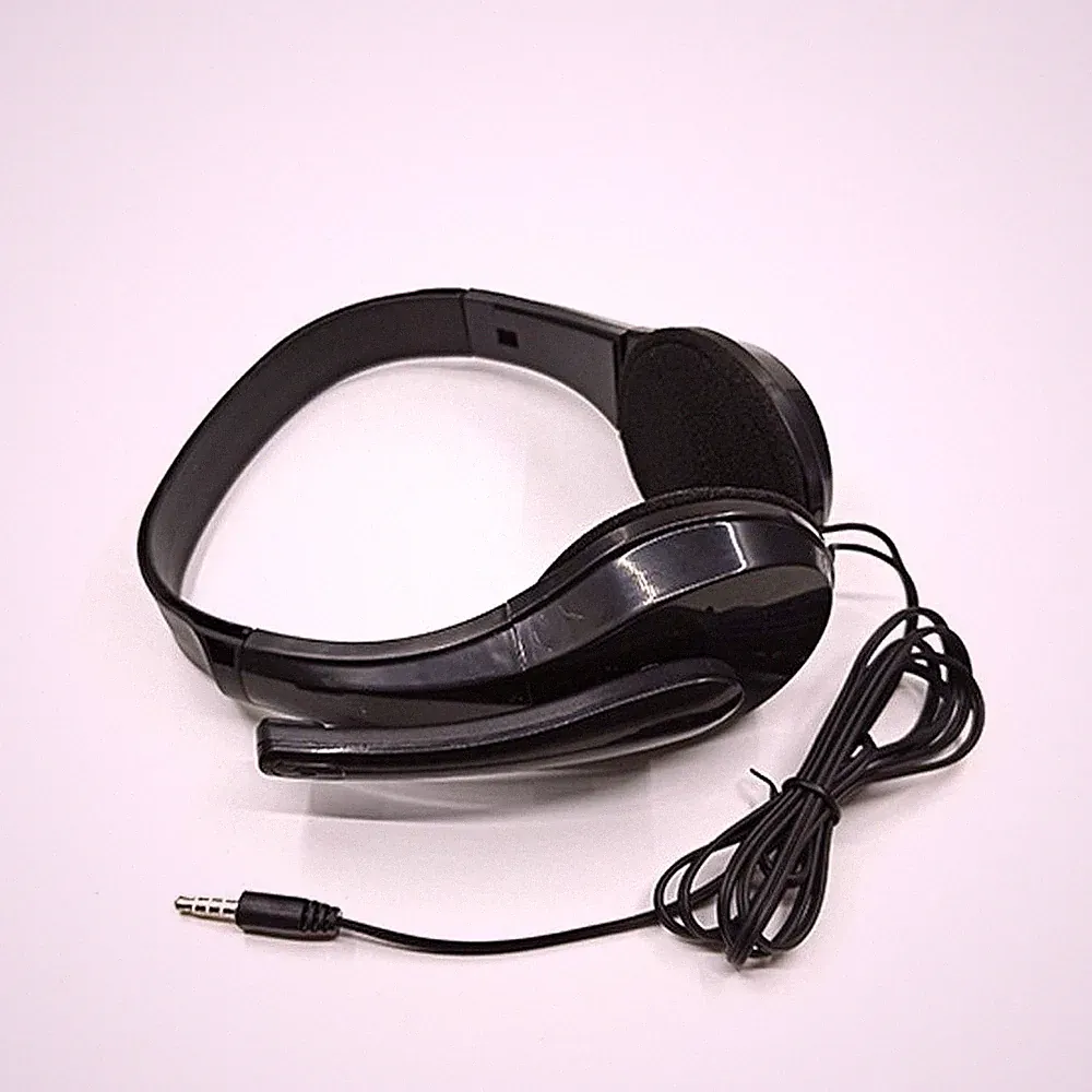 3,5 mm Single-Port Over-Ear Kopfhörer mit Mikrofon für Computer und Telefone