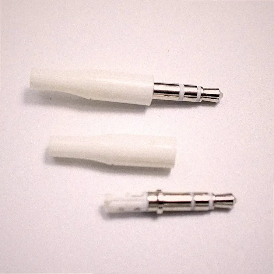 3.5mm 3 polig Stereo Klinkenstecker Kopfhörer Klinke Audio Stecker weiss 3,5mm
