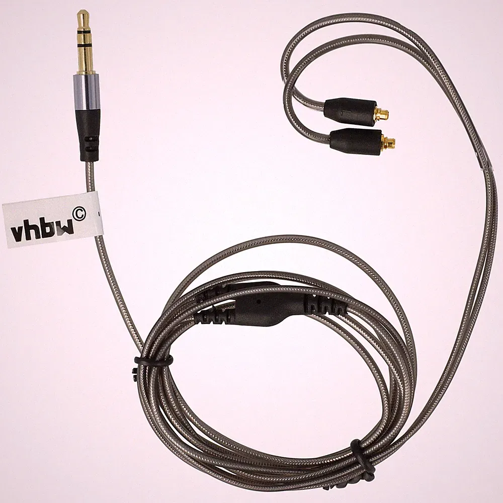 3,5mm AUX Kabel für Shure SE846 SE535 SE425 SE315 SE215 120cm grau