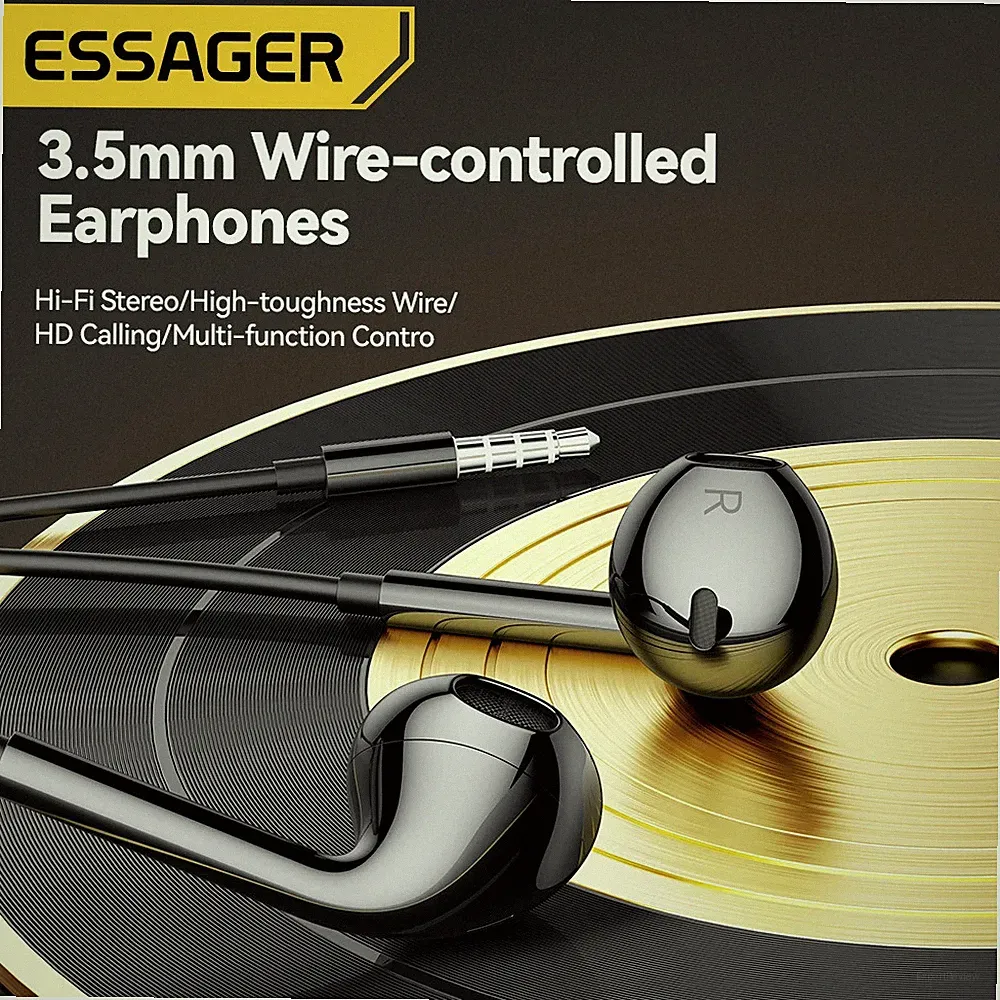 3,5mm Kabelgebundene In-Ear Kopfhörer | Stereo-Headset mit Mikrofon