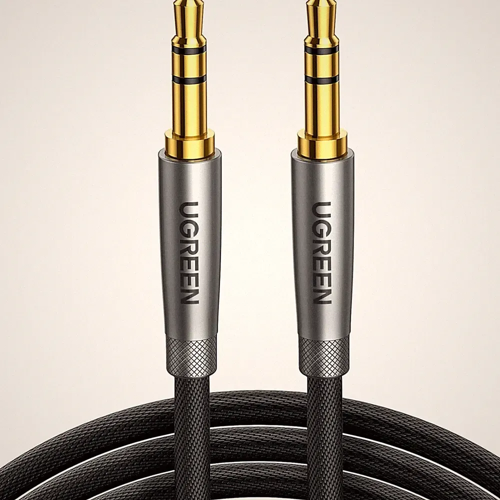 3,5mm Klinke auf Klinke Kabel Aux Stereo 1m geflochten Lautsprecher Kopfhörer
