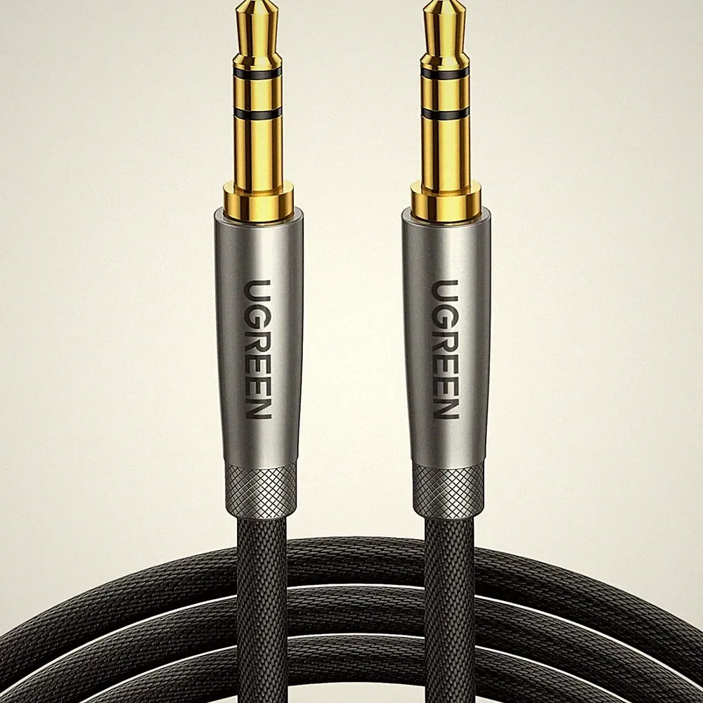 3,5mm Klinke Aux Kabel Stereo Audio Kabel 1m geflochten für Autoradio Kopfhörer