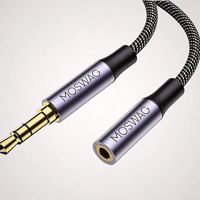 3,5mm Klinke Verlängerungskabel 2m für Kopfhörer, Stereo, Aux, Smartphone, Audio