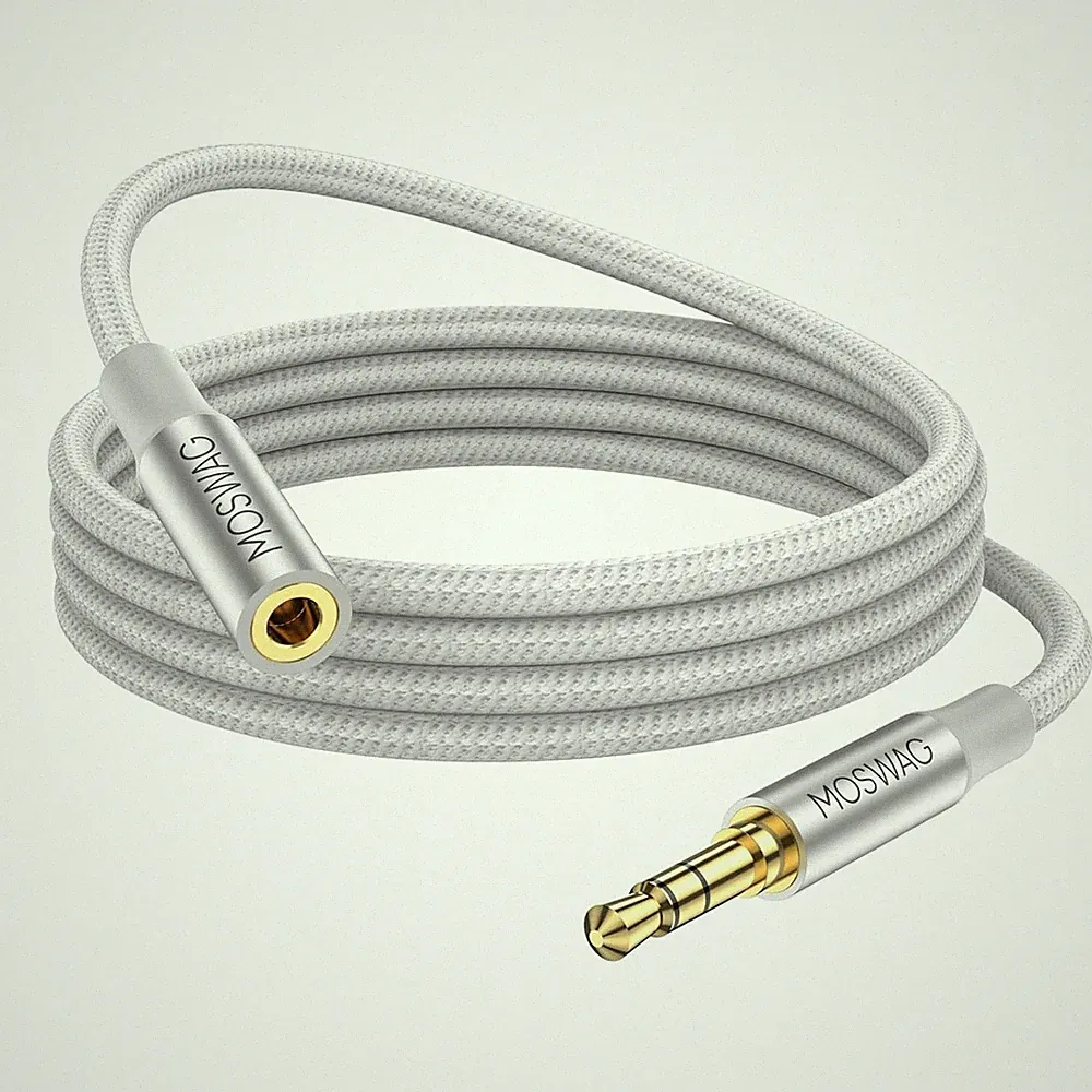 3,5mm Klinke Verlängerungskabel 5m, Stereo Aux Kabel für Kopfhörer, Smartphone