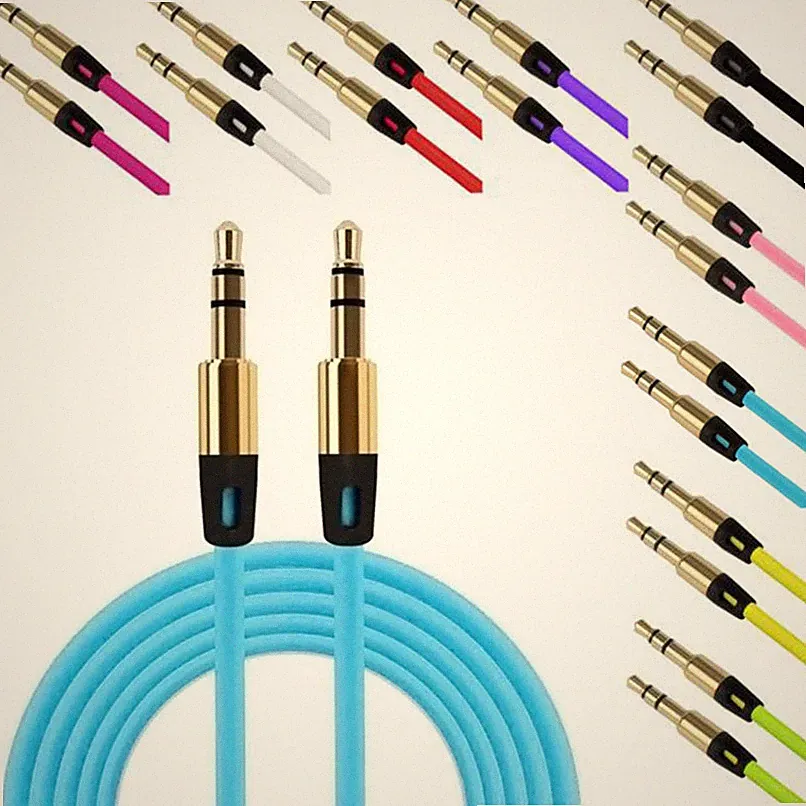 3,5mm Klinkenkabel Aux Audio Vergoldet - MP3 HIFI Auto Laptop Handy Kopfhörer 1m