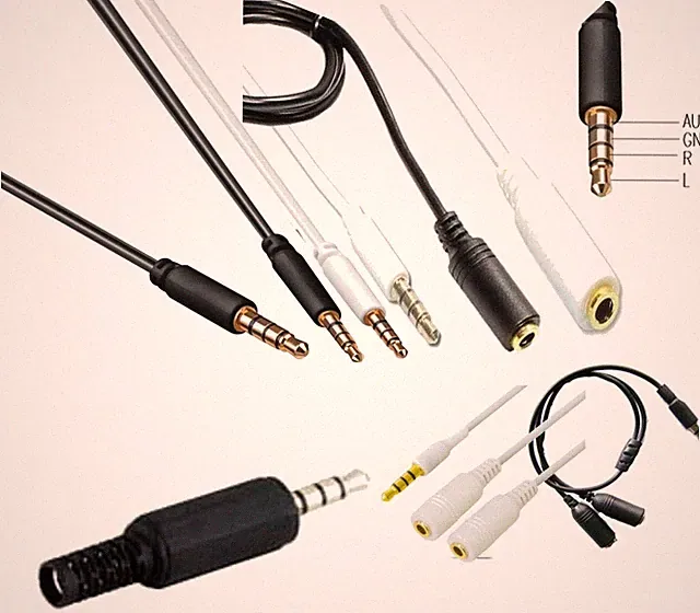 3,5mm TRRS Klinke Kabel 4pol Klinken Head Set Verlängerung Y Anschlußkabel ⚫️⚪️