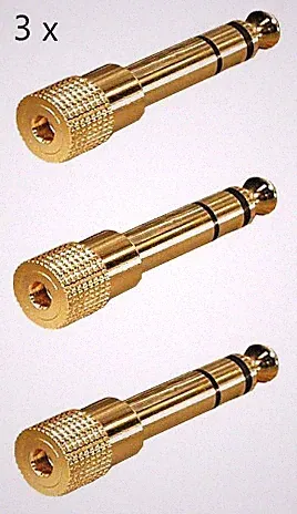 3 Klinkenstecker Kopfhörer Adapter 6,3mm Stereo Stecker 3,5mm Stereo Buchse HiFi