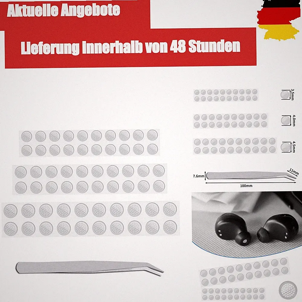 30 Paar Ohrhörer Staubdichtes Netz Edelstahl In-Ear-Kopfhörer