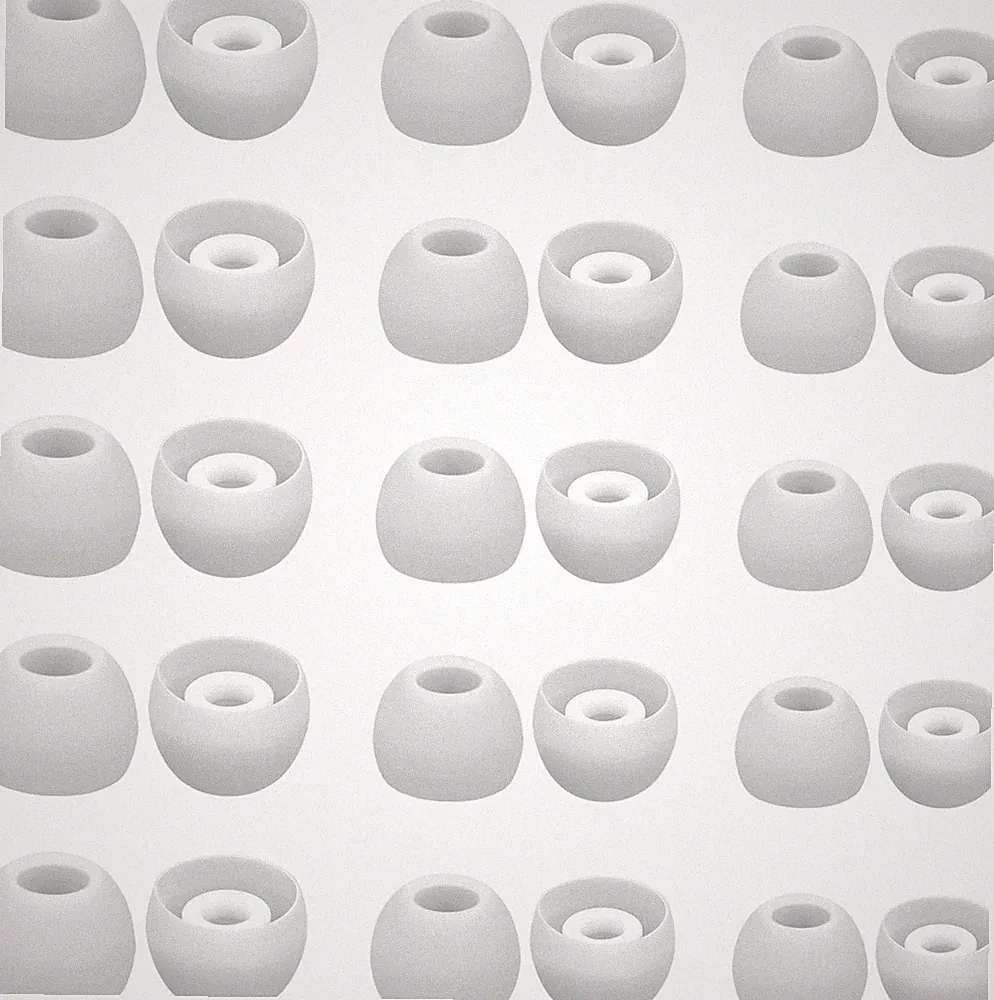 30x Silikon Ohrstöpsel Ersatz für In-Ear Kopfhörer 3 Größen Weiß