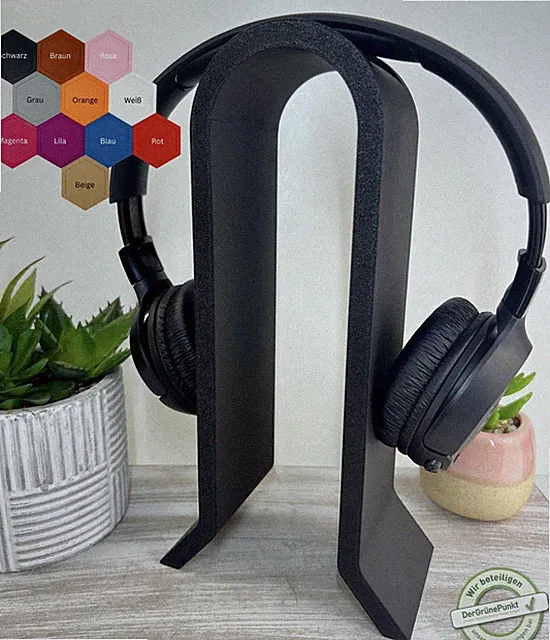 3D-gedruckter Kopfhörerständer – Modernes Gaming Minimalistisches Design, Robust