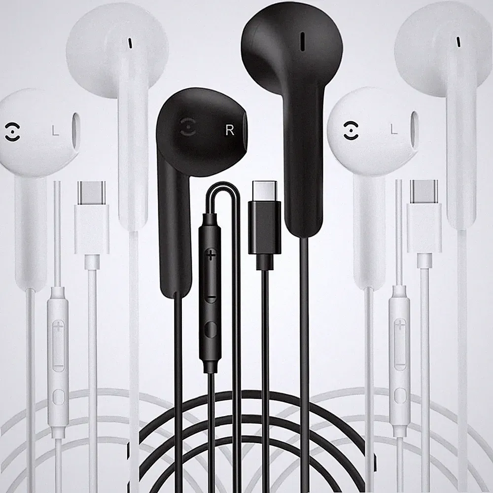 3er Pack USB C Kopfhörer mit Kabel für iPhone 16 15 Pro Max Plus iPad Pro In Ear