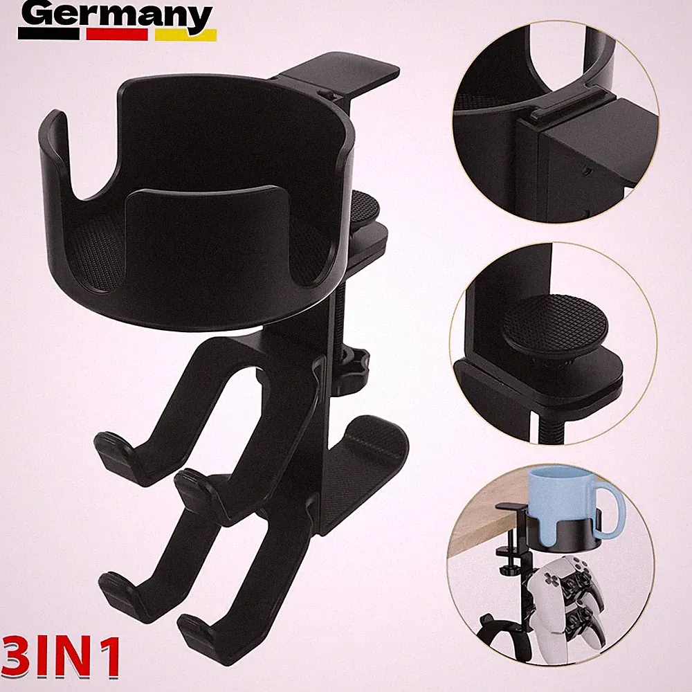 3in1 Gaming Kopfhörer Ständer Gamepad Halter Becherhalter Desktop Organizer DHL