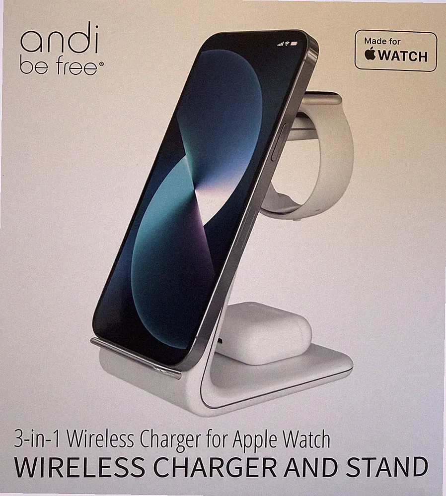 3in1 Wireless Ladegerät Ladestation für Smartphone Smartwatch kopfhörer Qi