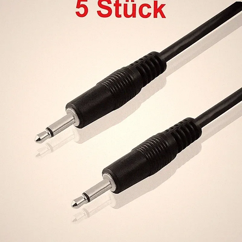 3m 3 Meter Audio Mono Klinken Kabel AUX 3,5mm 3,5 mm Klinke Kopfhörer Stecker