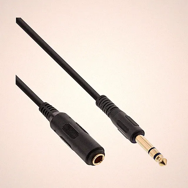 3m Kopfhörer Klinken Verlängerung 6.3mm Klinke Stecker > Buchse vergoldet InLine