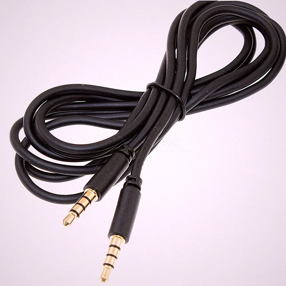 4-pol 1,5m AUX-Audiokabel Stereo 3,5mm für Bowers & Wilkins PX5 On-Ear Kopfhörer