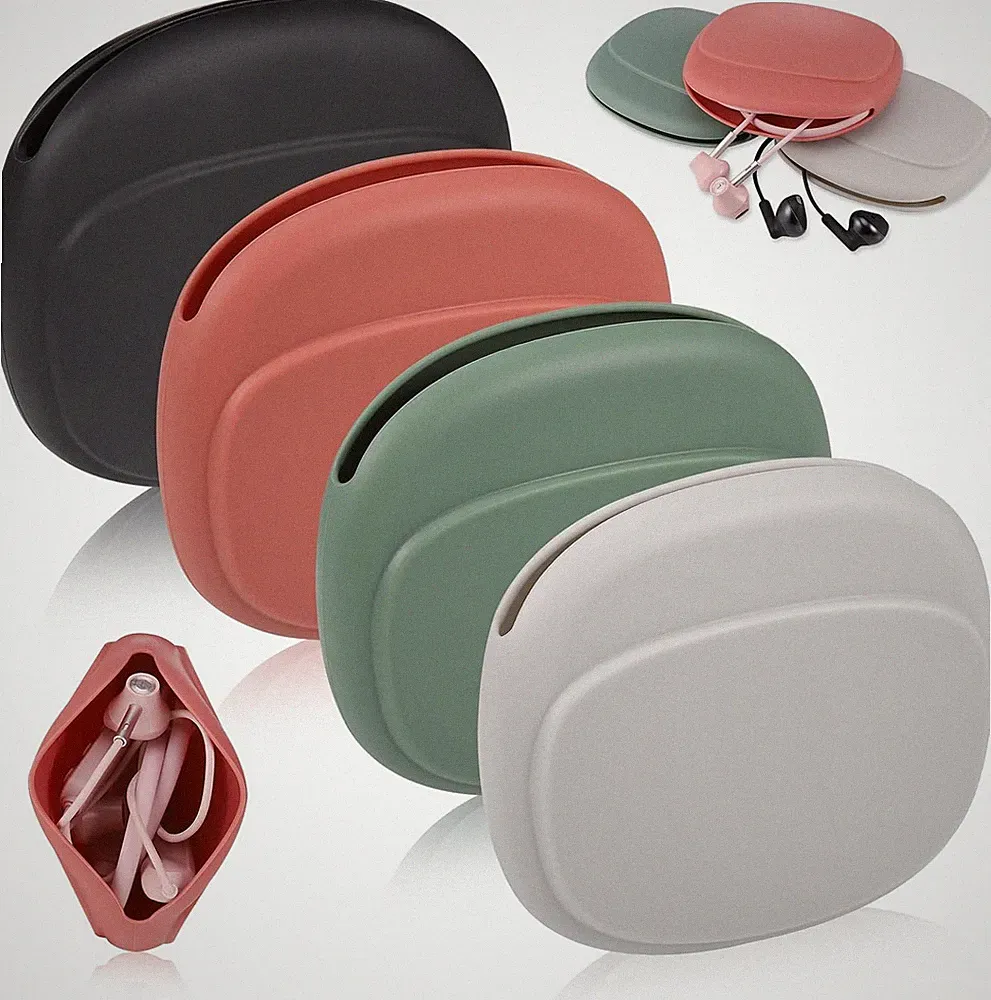 4 Stück Kopfhörer Tasche, Silikon Mini Tasche, Wasserdicht Kopfhörertasche, We