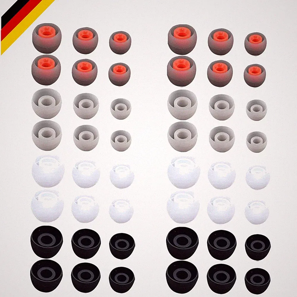 48 Stücke Ersatz Silikon Ohrstöpsel, Kopfhörer Ohrpolster, Ersatzpolster Ohrp...