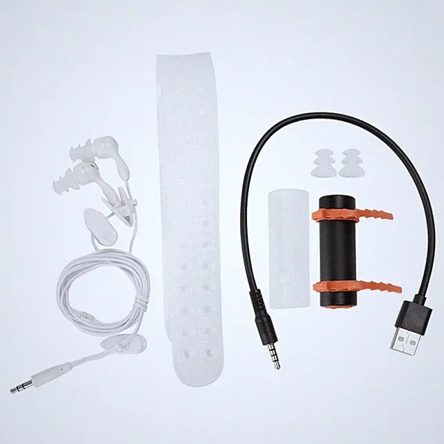 4Gb Usb Mp3 Player Wasserdichtes Schwimmen Tauchen Surfen Schwarz Headset F7327