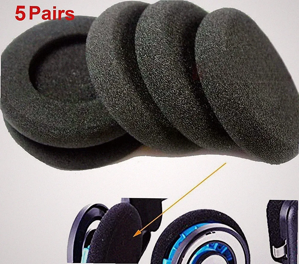 5Pairs Ohrkissen Ohrpolster für Koss Porta Pro, Sennheiser, Sony, AKG Kopfhörer