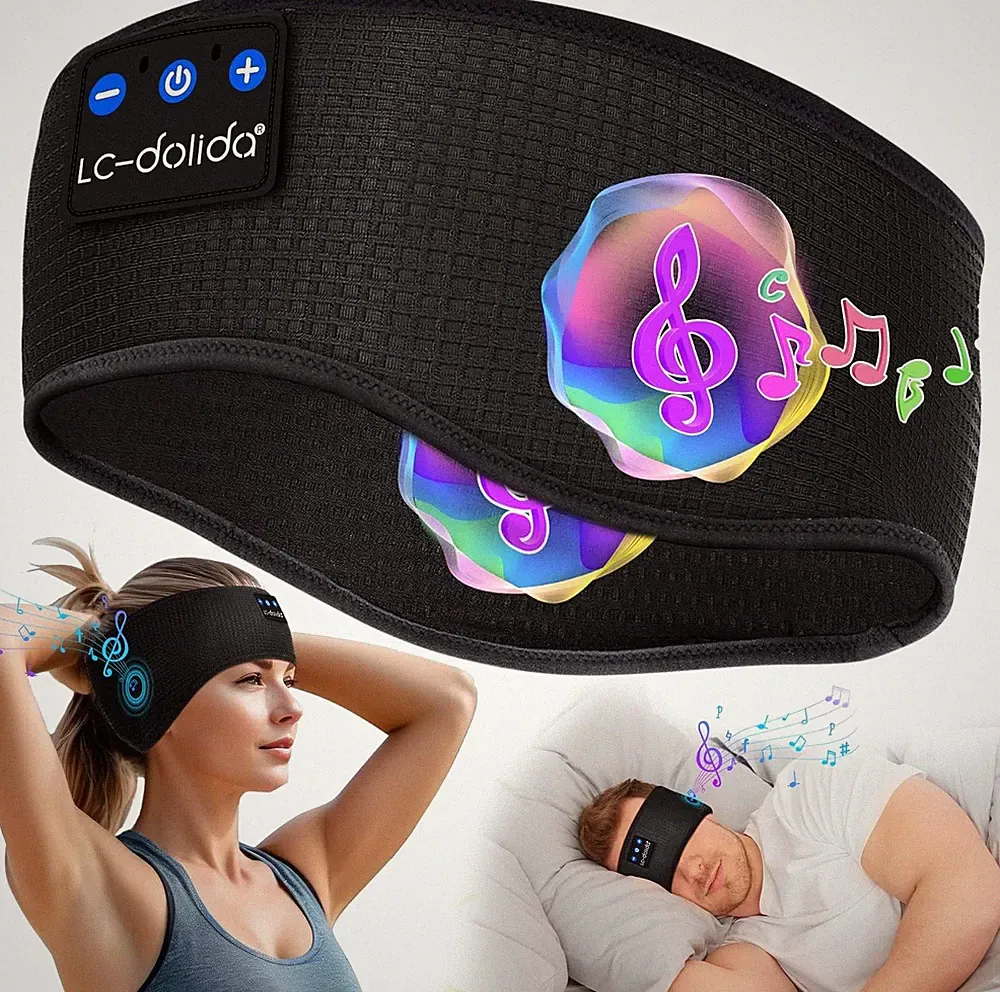 6-in-1 Schlafkopfhörer Stirnband Bluetooth – Schlaf, Sport, Musik