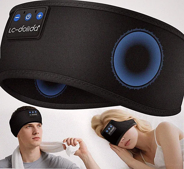 6in1 Schlafkopfhörer Stirnband Bluetooth – Musik, Sport, Entspannung & Haarband