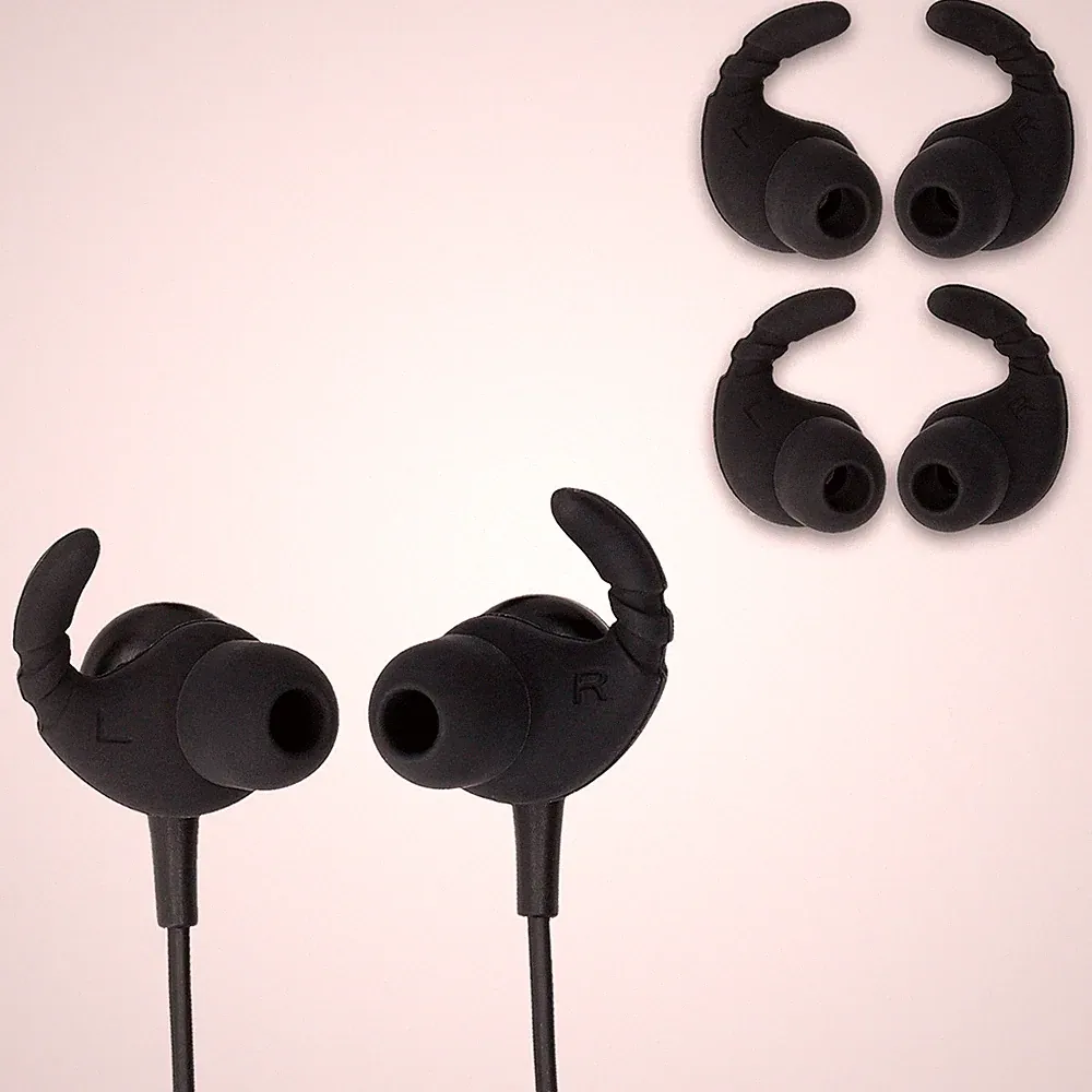 6x Universal Silikon Cover In-Ear Kopfhörer mit Haken Ohrstöpsel Silikonhülle
