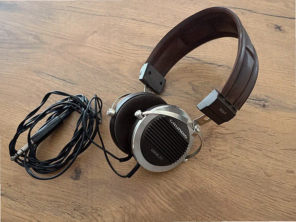 70er Original Vintage Grundig GDHS 217 HiFi Stereo Kopfhörer Headset Kunstleder