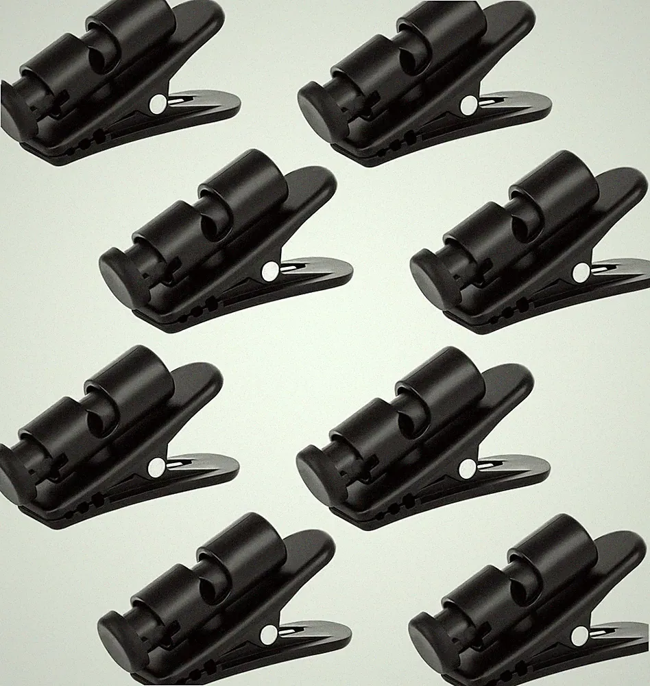 8 Stück Kopfhörer Kabelhalter - Schwarz Headset Clips zur Befestigung von K
