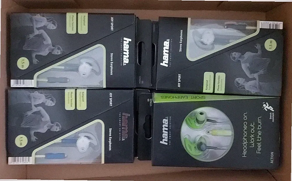 8x Hama 3,5mm In-Ear Kopfhörer mit Kabel Gaming Ohrstöpseln Headset 4 / NEU