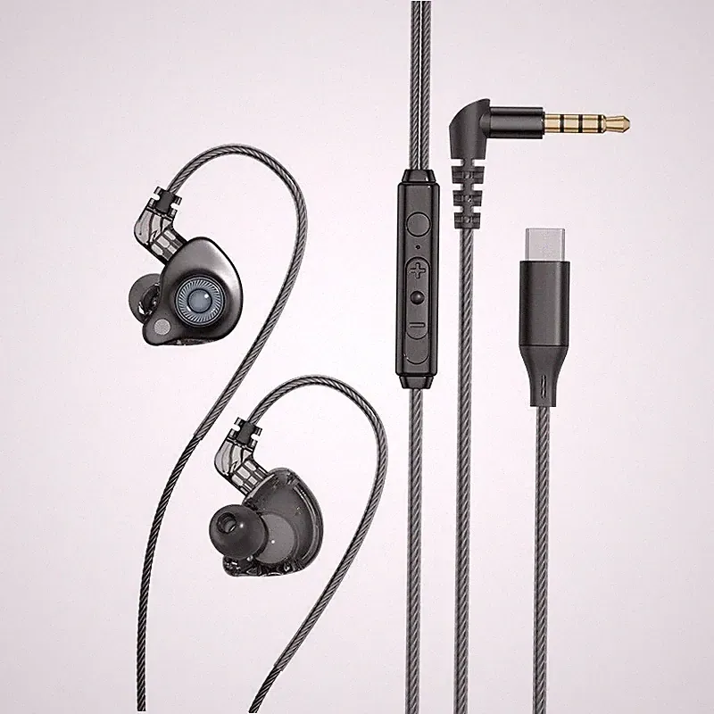 9D HIFI Kopfhörer Kabelgebunden | Deep Bass Stereo Typ-C & 3,5mm