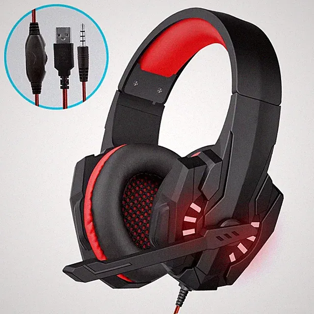 A7 Kopfhörer Kabelgebunden Gaming Headset Ohrhörer Musik für Computer mit Mikrofon Headset