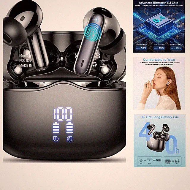 A97 Pro Bluetooth Kopfhörer Kabellos mit Tiefer Bass und Geräuschunterdrückung
