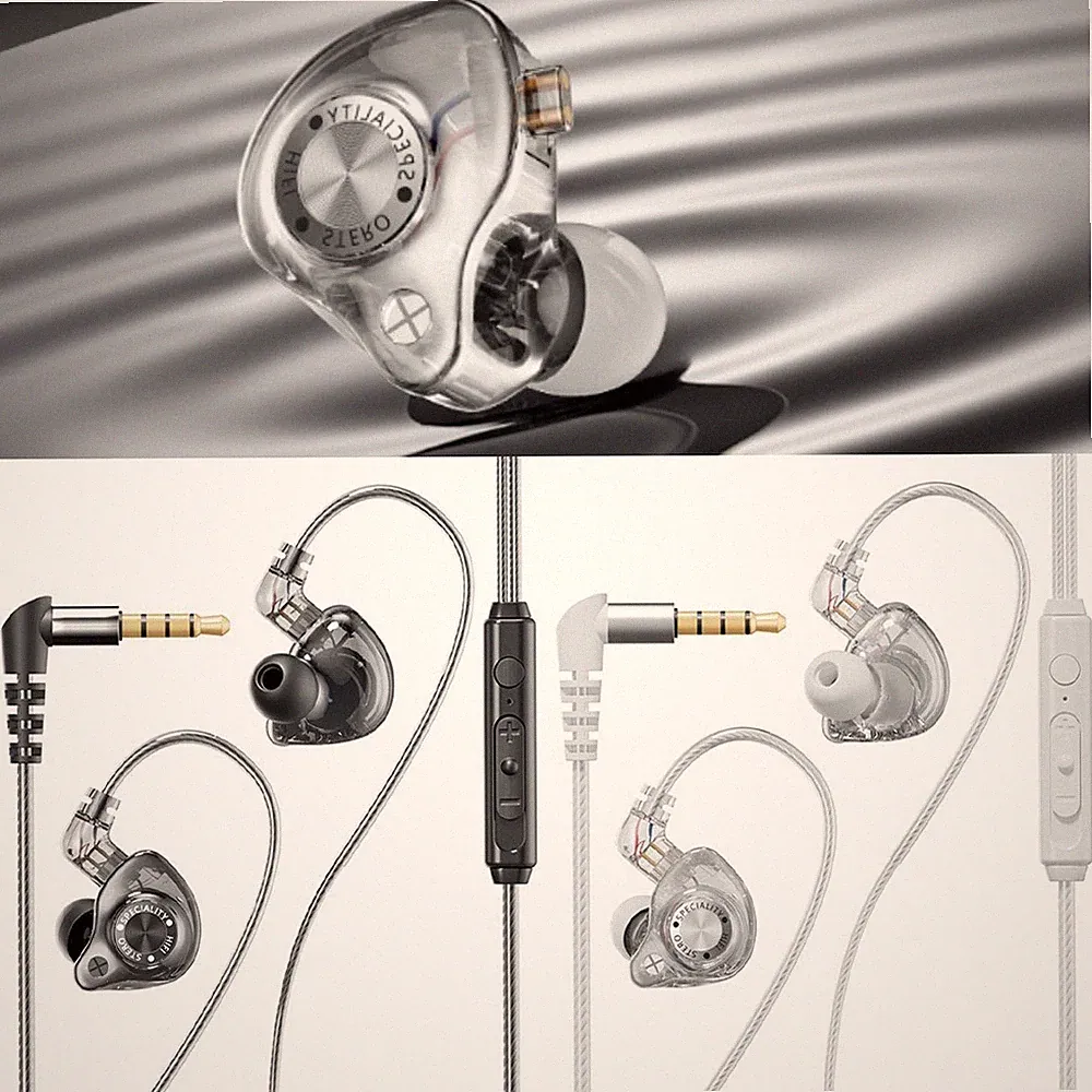Abnehmbare 3,5 mm In-Ear Kopfhörer für Gaming Geräuschisolierung ABS Nylon Au