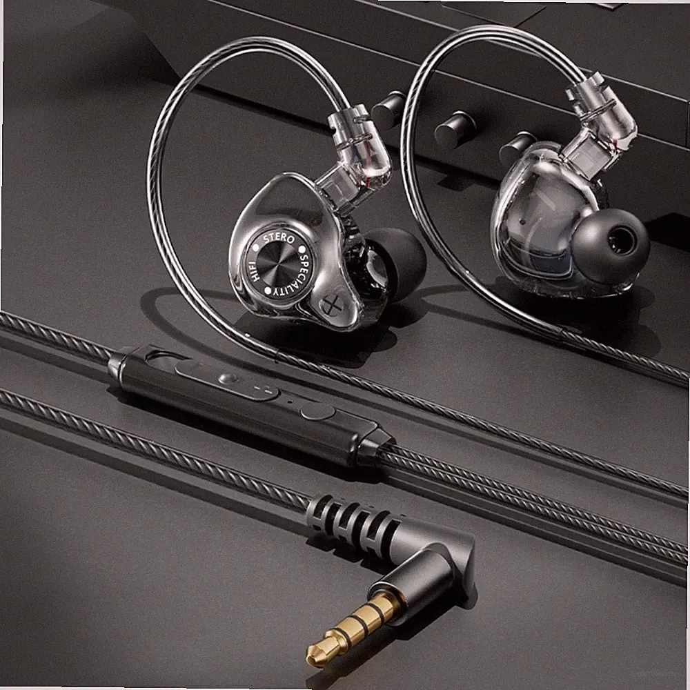 Abnehmbare 3,5 mm In-Ear Kopfhörer für Gaming mit Lautstärkeregler und ABS