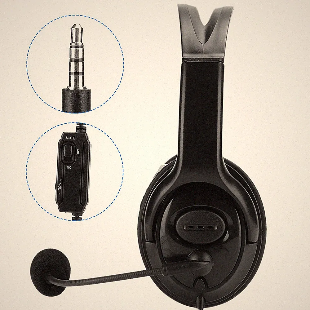 ABS-Leichtbau-Gaming-Headset Für Computer Und Mobiltelefone 3 5-mm-Klinkenstecke