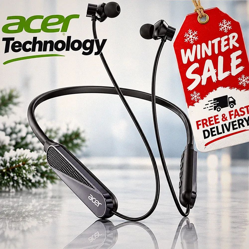 Acer Gadget In-Ear-Kopfhörer Bluetooth Nackenbügel, Schwarz, doppelt