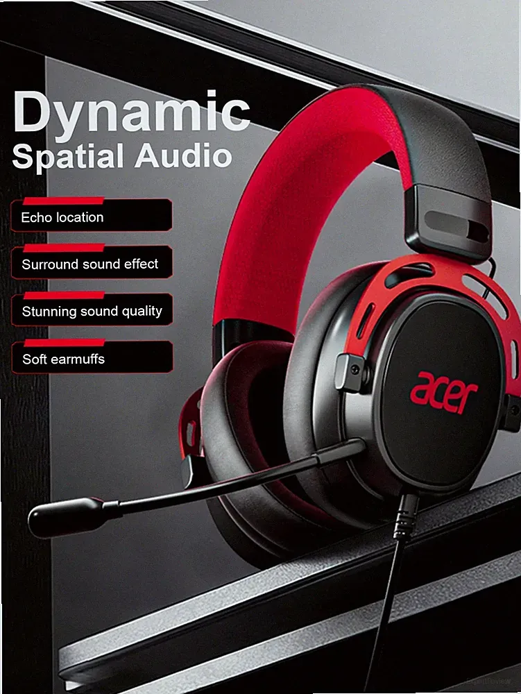 Acer OHW346 Over Ear Gaming Kopfhörer mit aktiver Geräuschunterdrückung Billig24
