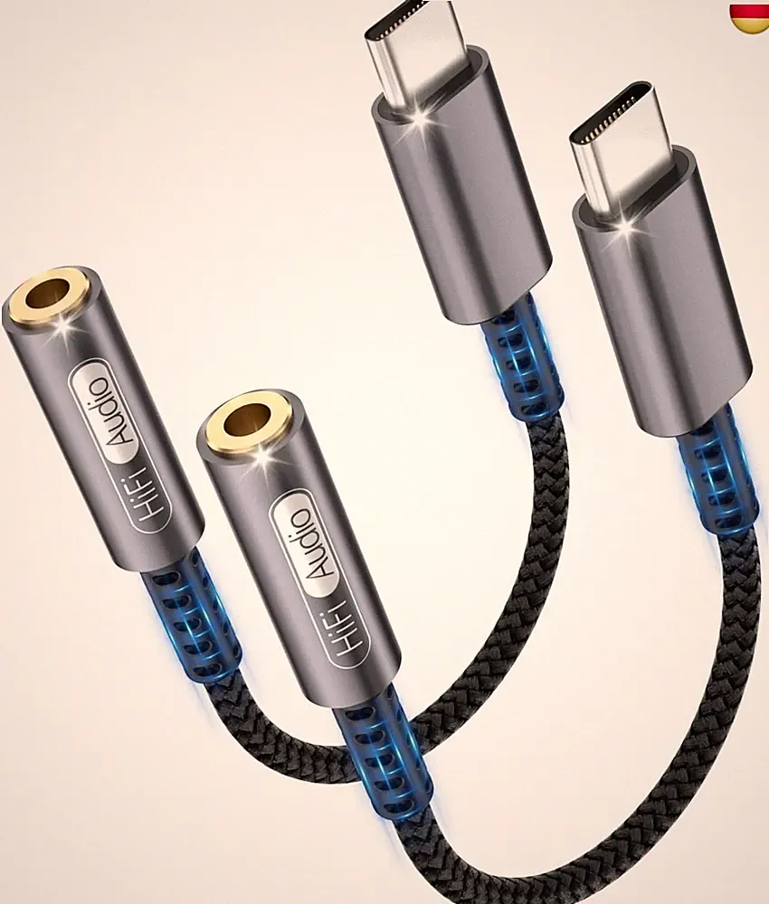 Adapter USB C auf Klinke 3.5mm, USB C auf 3.5 mm Jack Klinke Kopfhörer Adapter H