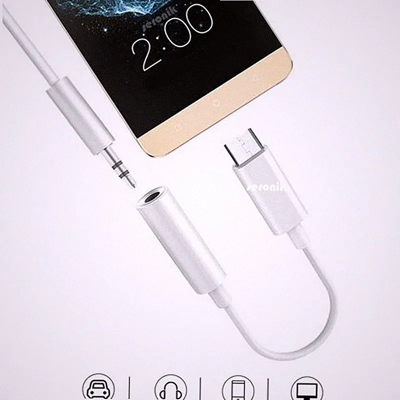 Adapter USB C Klinke 3.5mm Stecker Kopfhörer Audio Kabel KFZ Tablet Smartphone