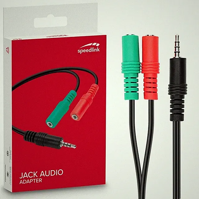 Adapter Y Splitter 3,5mm Klinke PC Gaming-Headset an PS5 PS4 Xbox Controller