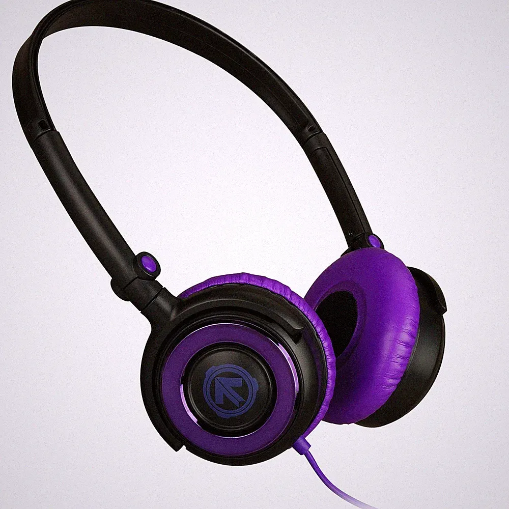 Aerial7 02-9003-00 Metro Velvet On-Ear Kopfhörer mit Mikrofon chrome/violett