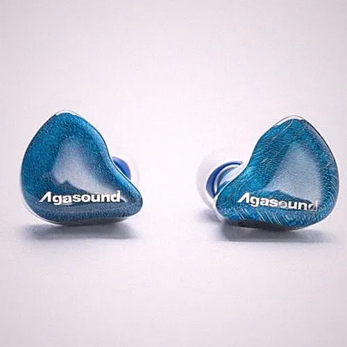 Agasound Sublimation Bunte Holz In-Ear Kopfhörer Ahornholz 3,5mm/4,4mm Blau